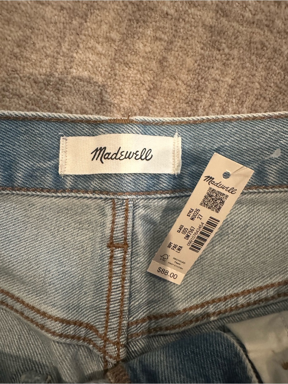 Madewell The Essex Long Baggy Shorts NWT - Picture 6 of 7